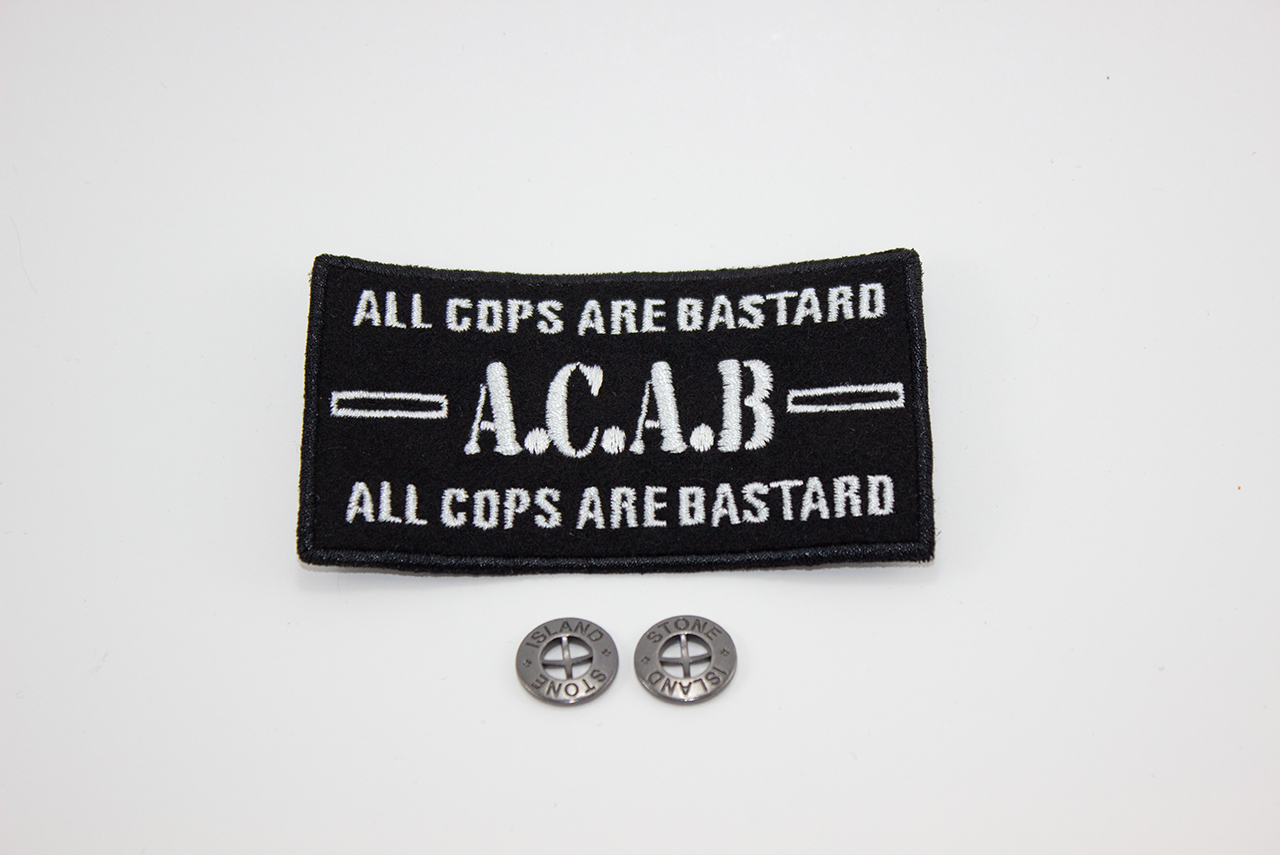 Патч A.C.A.B + 2 пуговицы Stone Island